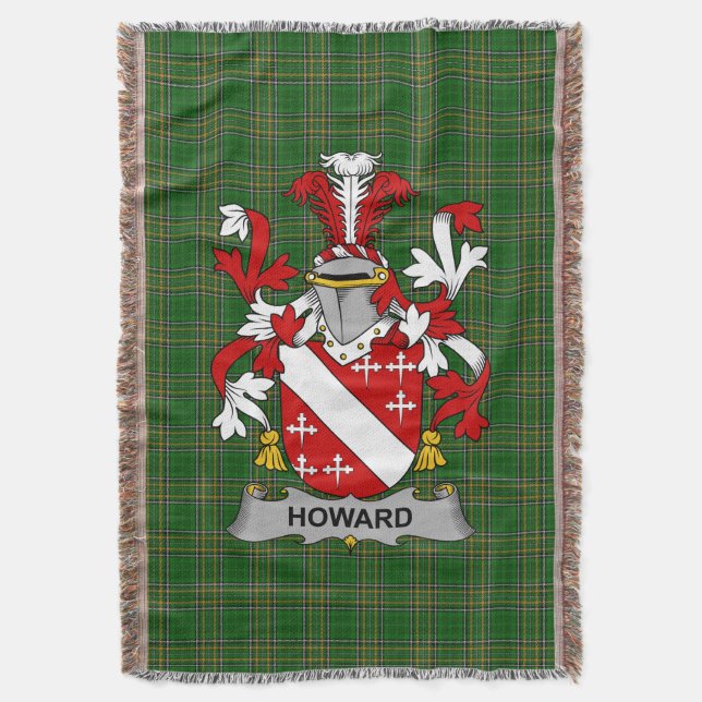 Couverture Irish Howard Manteau d'armoiries Famille Crest Irl (devant Vertical)