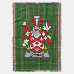 Couverture Irish Johnson Manteau d'armoiries Family Crest Irl