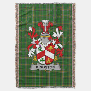 Couverture Irish Kingston Manteau d'armoiries Family Crest Ir