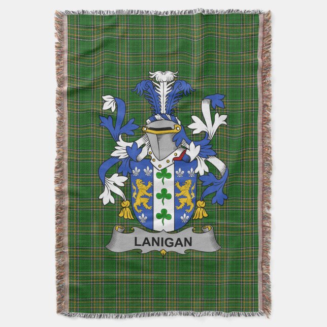 Couverture Irish Lanigan ou O_Lenigan Armoiries de la famille (devant Vertical)