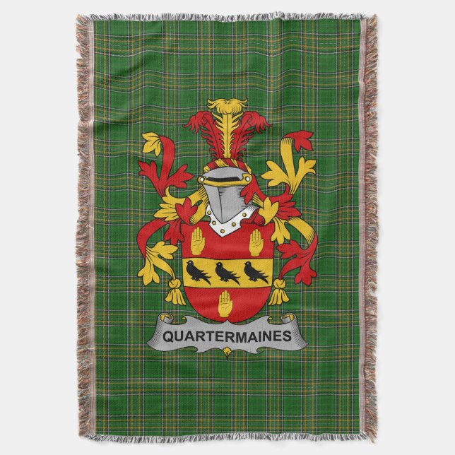 Couverture Irish Quartermaines Armoiries Famille Crest Ire (devant Vertical)