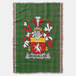 Couverture Irish Quillan ou McQuillan Coat of Arms Family Cr