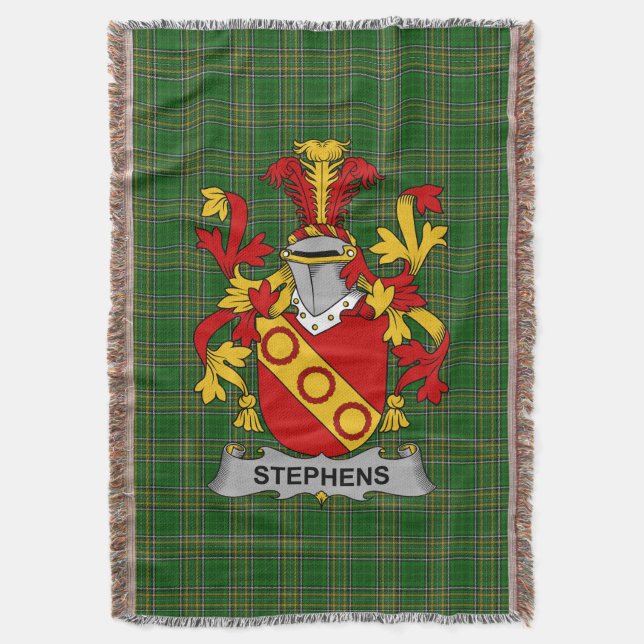 Couverture Irish Stephens Coat of Arms Family Crest Irlande (devant Vertical)