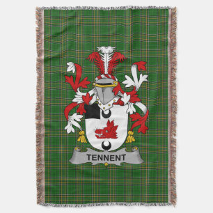 Couverture Irish Tannée Coat of Arms Family Crest Irlande