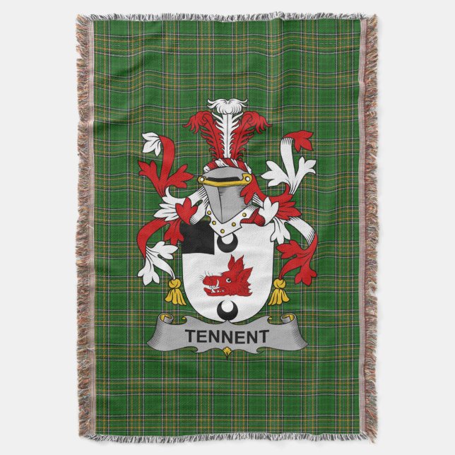 Couverture Irish Tannée Coat of Arms Family Crest Irlande (devant Vertical)