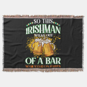 Couverture Irlandais buvant de la bière St. Patrick's Day