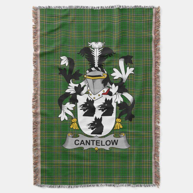 Couverture Irlandais Cantelow (e) Manteau d'armoiries Famille (devant Vertical)