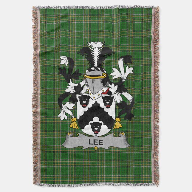Couverture Irlandais Lee ou O_Lee Manteau d'armoiries Family  (devant Vertical)