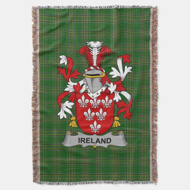 Couverture Irlande Armoiries de l'Irlande Famille Crest Irlan (devant Vertical)
