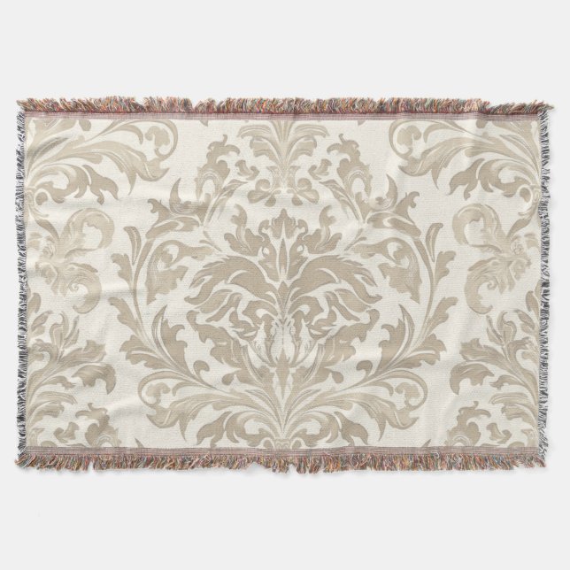 Couverture Ivoire Élégance Baroque Damassé Classique Antique (Devant)