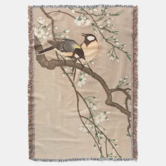 Couverture Japonais Asiatique Koson Bird Chickadee Songbird (devant Vertical)