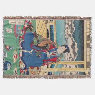 Couverture japonaise de jet d'art