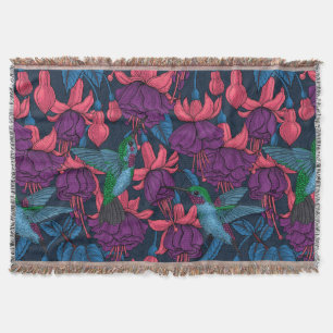 Couverture Jardin des colibris en violet et bleu