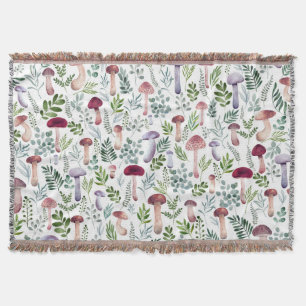 Couverture Jardin d'été Aquarelles Champignons 