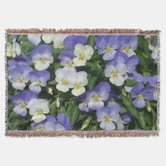 Couverture Jardin Floral de Pensées Violettes (Devant)