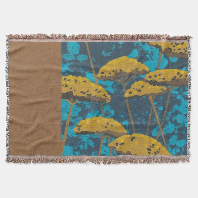 Couverture Jardin Golden Yarrow avec Arrière - plan bleu (Devant)