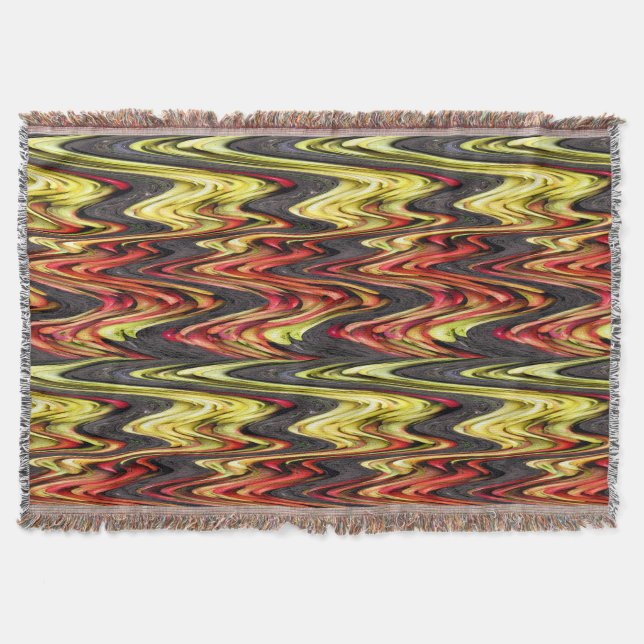 Couverture Jardin gris jaune rouge Abstrait (Devant)