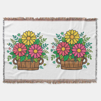 Couverture Jardinère en bois floral rétro joyeux