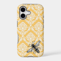 Couverture jaune d'iPhone de frelon d'abeille de