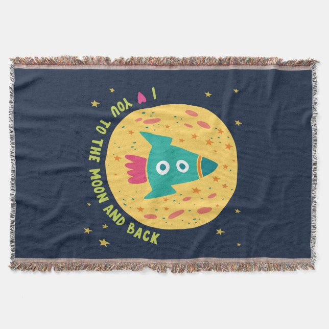 Couverture Je t'aime à la lune et au Rocketship arrière (Devant)