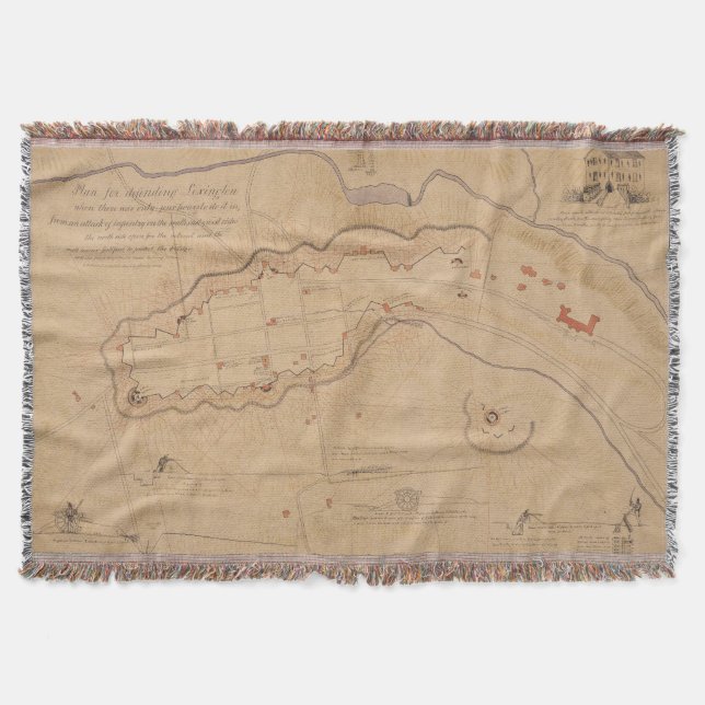 Couverture Jetée confortable avec plan défensif de Lexington  (Devant)