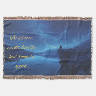 Couverture jetée de citation de silence