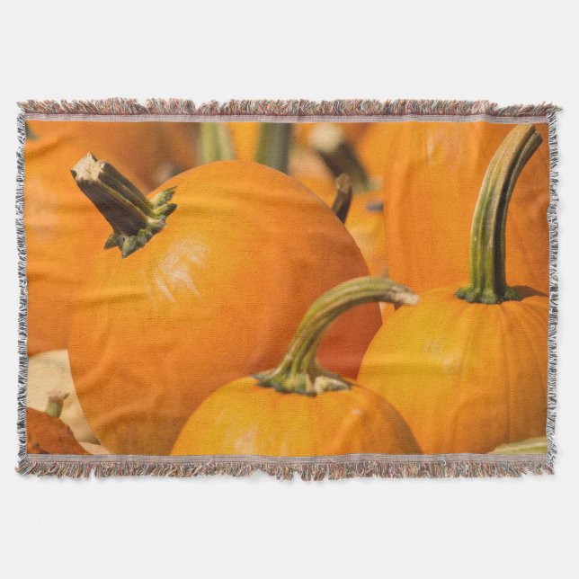 Couverture jetée de la récolte de citrouilles (Devant)