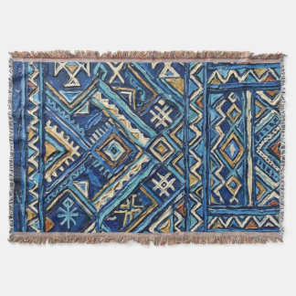 Couverture jetée Kuba Amazigh Impasto | Sacré Afri
