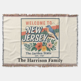 Couverture jetée personnalisée du New Jersey
