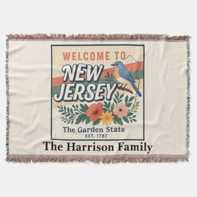 Couverture jetée personnalisée du New Jersey (Devant)
