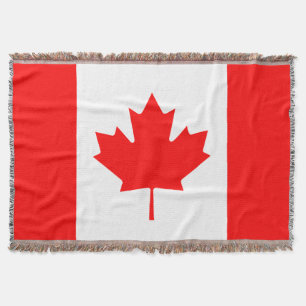 Couverture jetée tissée avec le drapeau canadien
