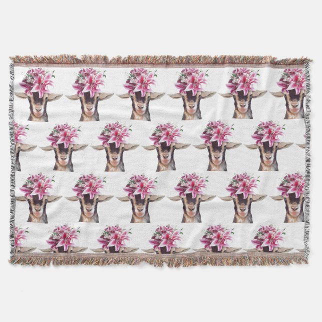 Couverture Jeter Blanket Lily la chèvre (Devant)