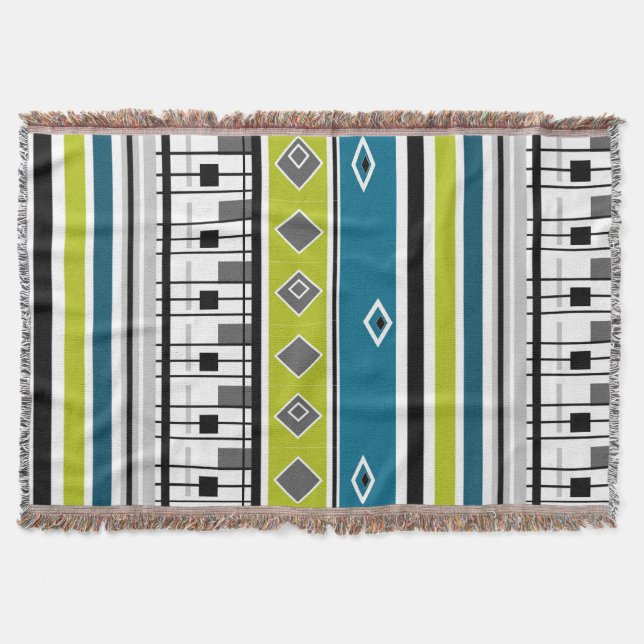 Couverture Jeter Blanket rétro, années soixante, populaire, m (Devant)