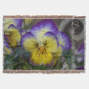 Couverture Jeter la couverture/Purple & Pansy Jaune