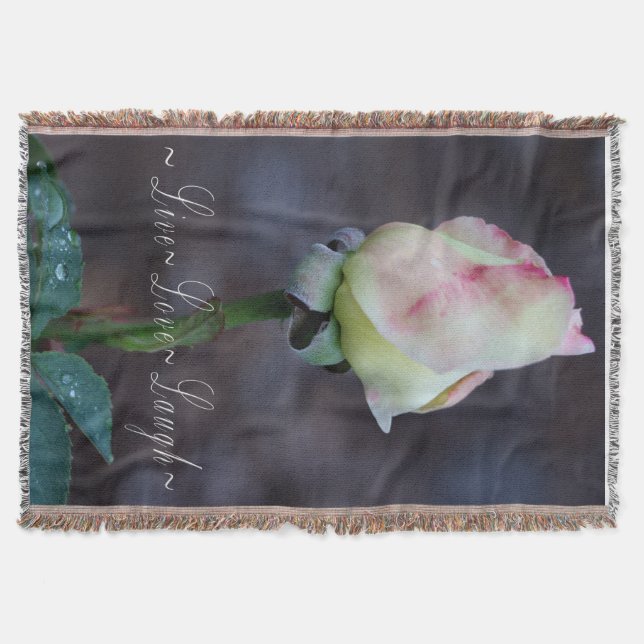 Couverture Jeter la couverture/Rouge et jaune Rose Bud (Devant)