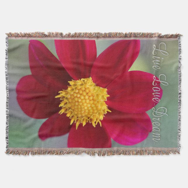 Couverture Jeter une couverture/Fleur rouge (Devant)