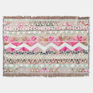 Couverture Jeter une couverture/Motif tribal aztèque