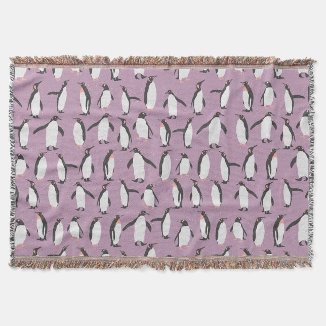 Couverture Jetons motif pingouins sur fond violet (Devant)