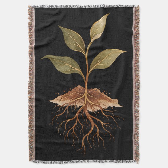 Couverture Jeune plantule enracinée | Cadeau pour amateur de  (devant Vertical)