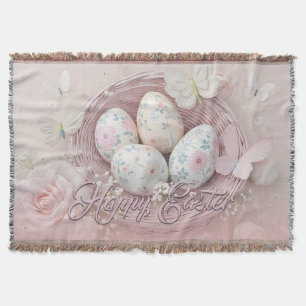 Couverture Joie de Pâques douce avec Motif Floral