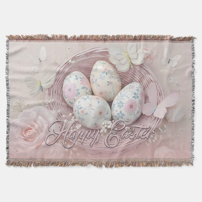 Couverture Joie de Pâques douce avec Motif Floral (Devant)