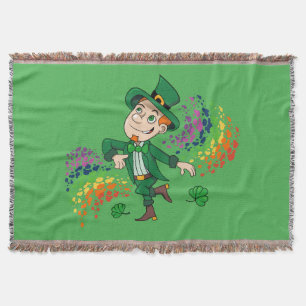 Couverture Joli et souriant dancing leprechaun, un arc-en-cie