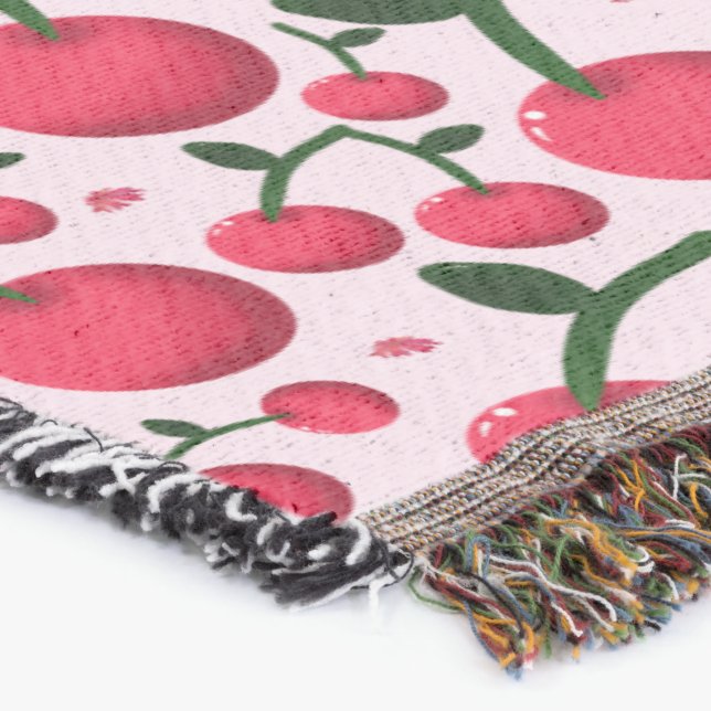 Couverture Joli motif cerise Esthétique | Cerise rouge sans c (Coin)