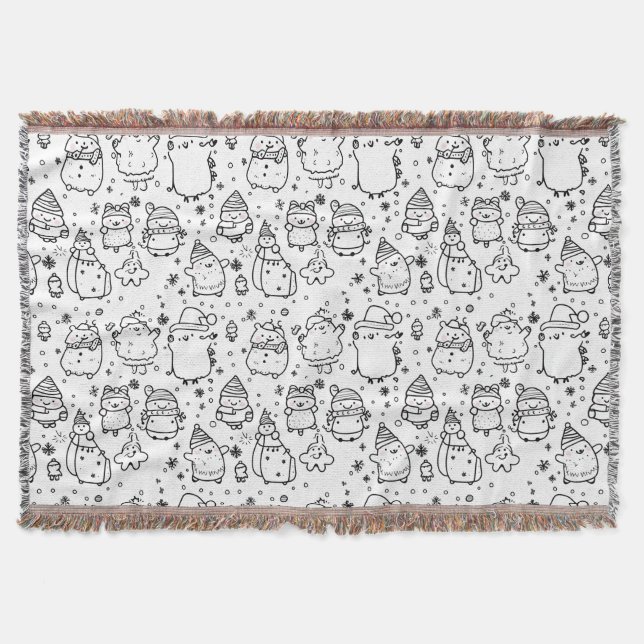 Couverture Joli motif de Noël en hiver à dessiner (5) (Devant)