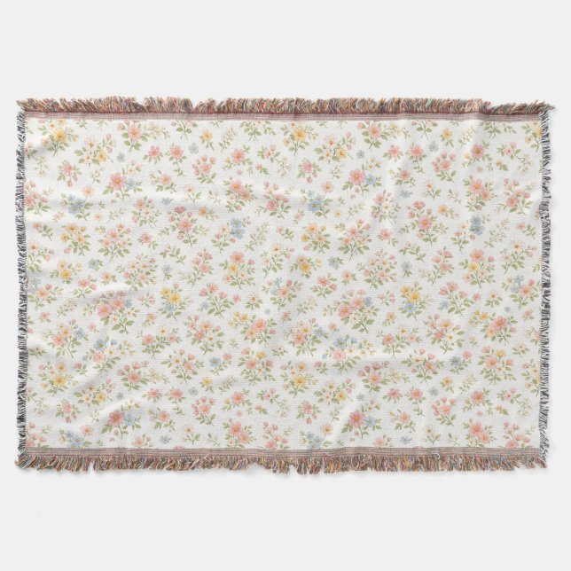 Couverture Joli motif floral discret sans couture (Devant)