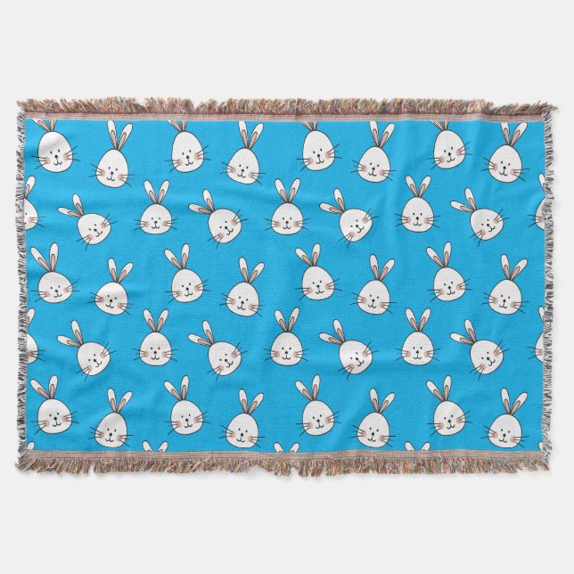 Couverture Joli Motif lapin blanc de Pâques (Devant)