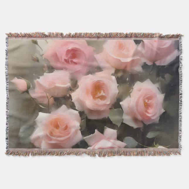 Couverture Joli rose roses aquarelle peinture (Devant)