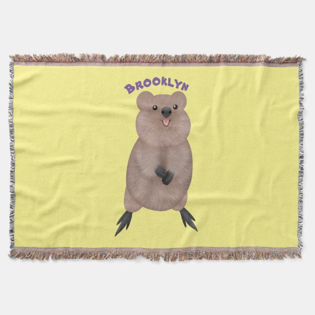 Couverture Joli sourire mignon dessin animé quokka (Devant)
