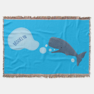 Couverture Jolie baleine à sperme soufflant bulles dessin