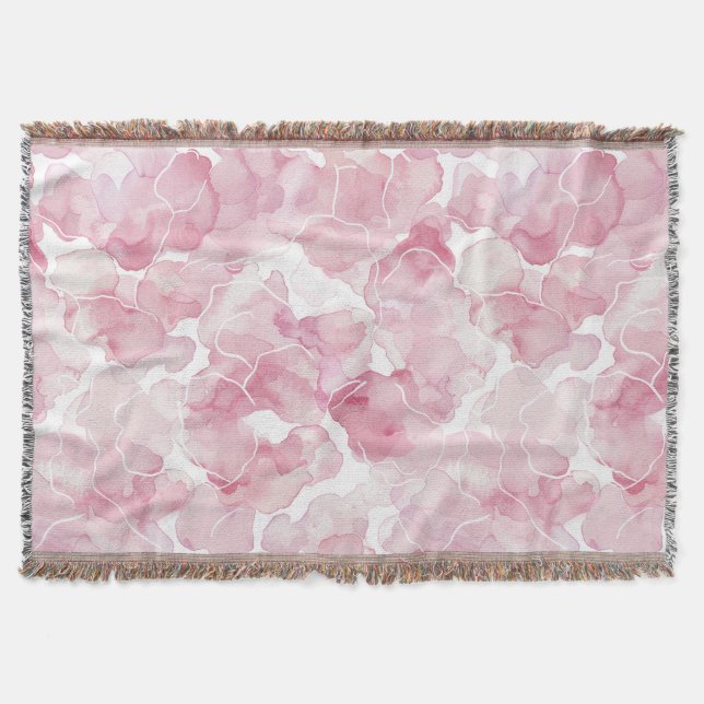 Couverture Jolie Florale Rose Blanc (Devant)